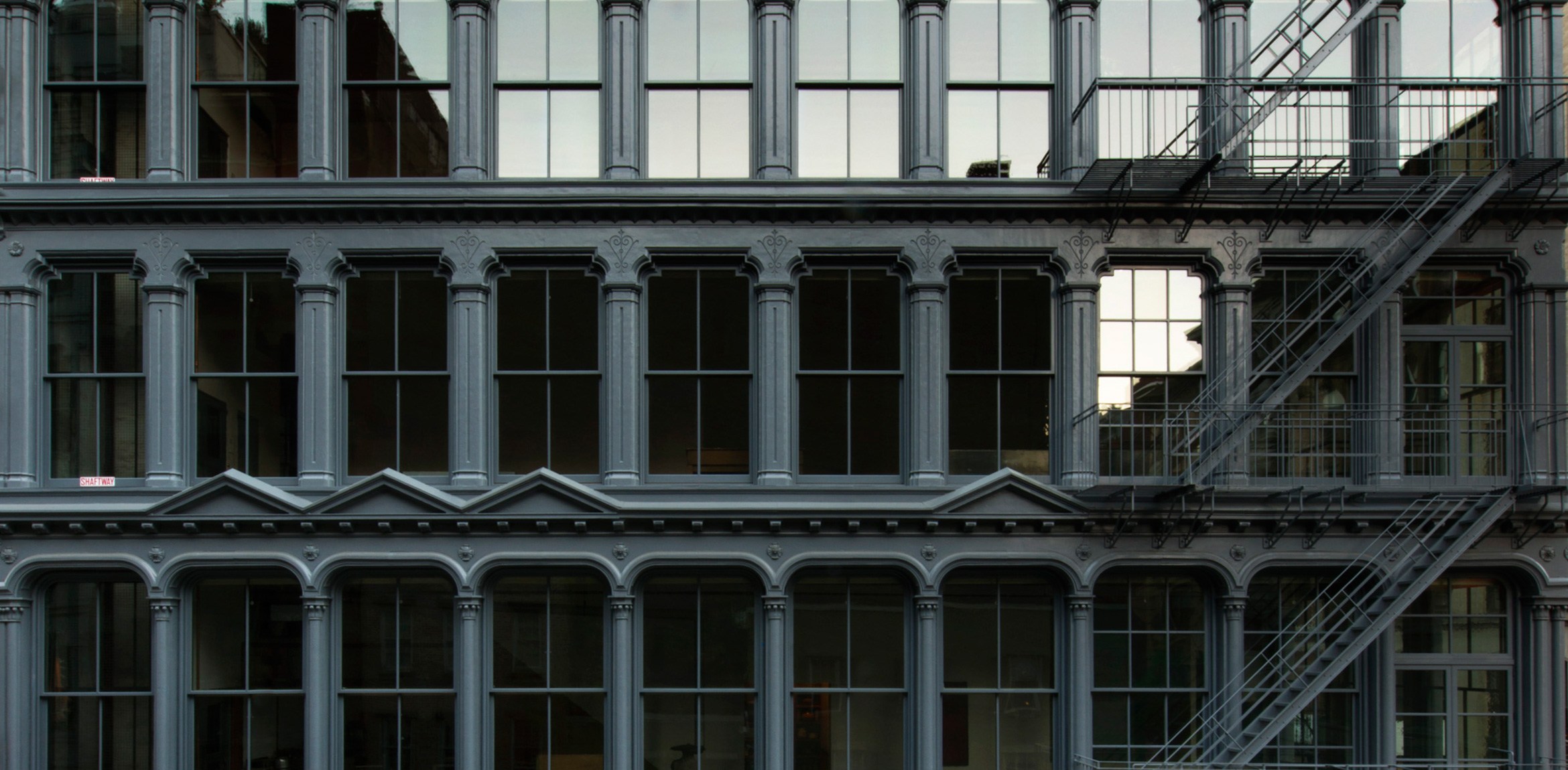 A view of 101 Spring Street in New York's windows.