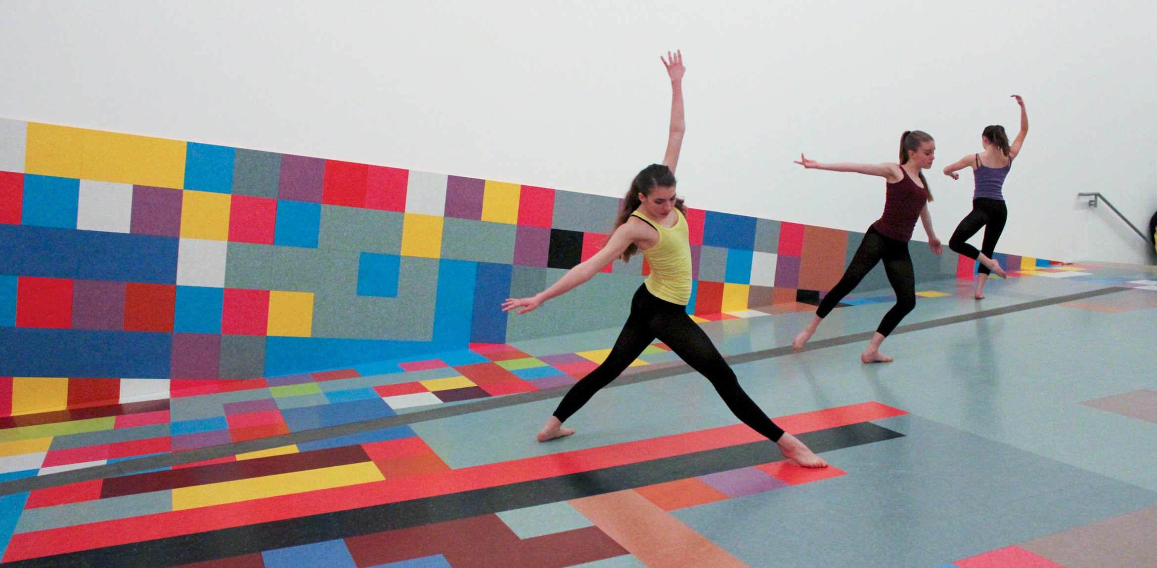 COCA dancers perform with David Scanavino's "Candy Crush" installation.