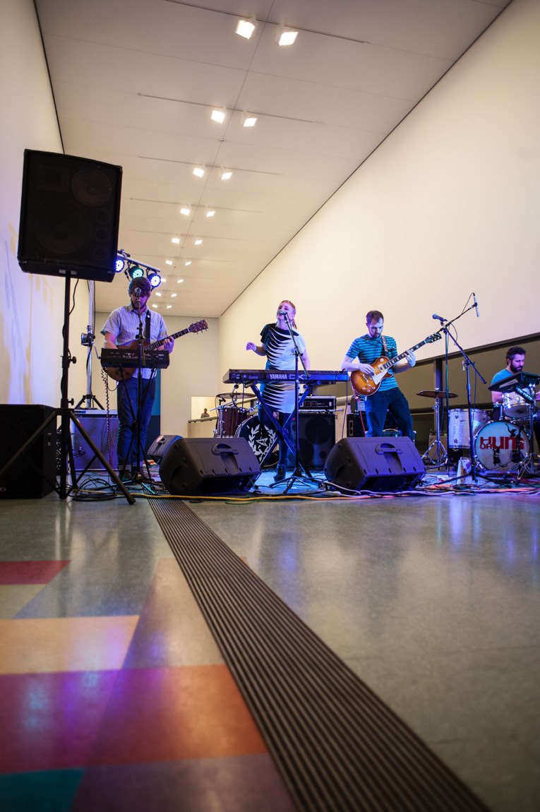 The band Née performs in the Main Gallery.