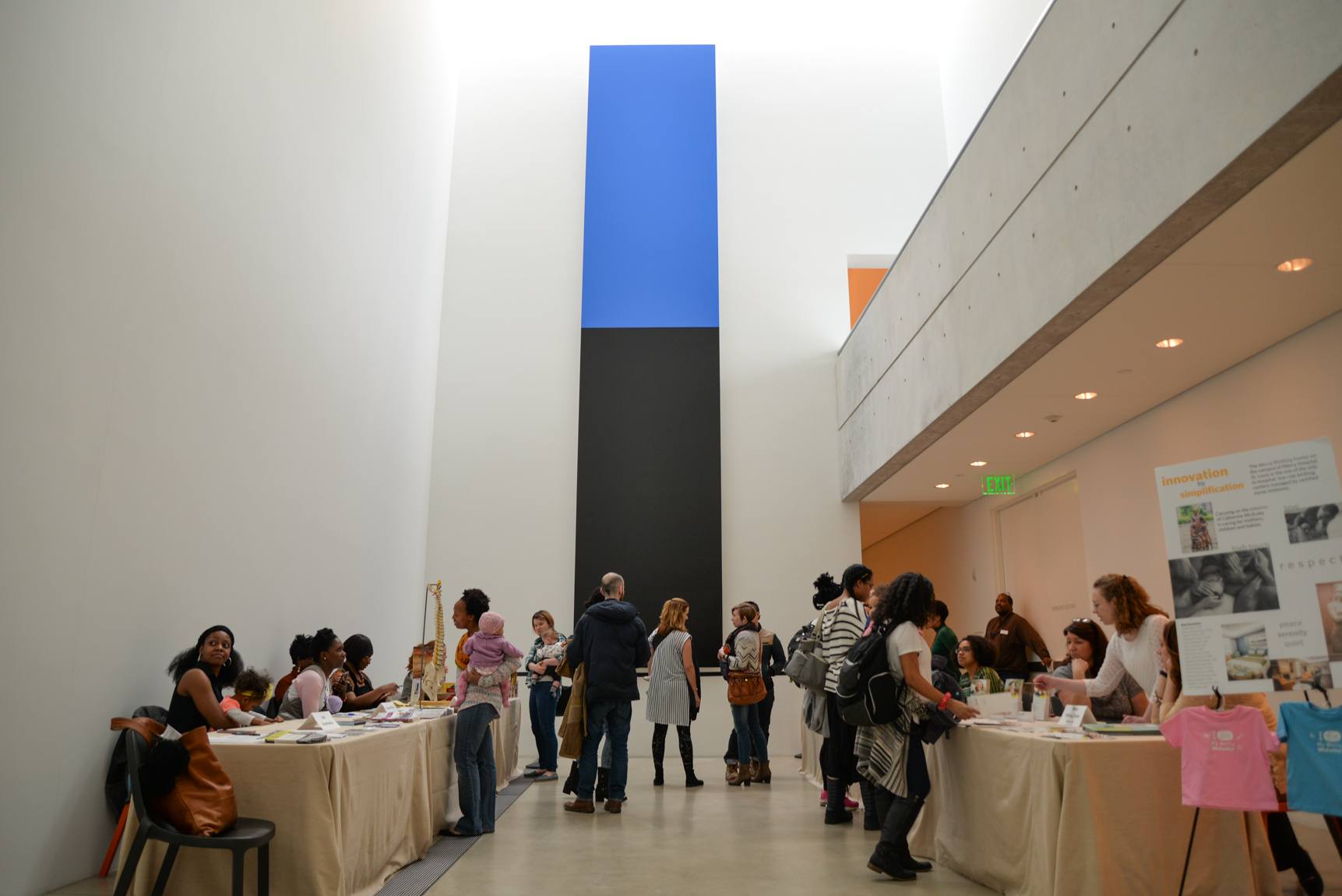 Visitors attend a parenting workshop in the Lower-Main Gallery.