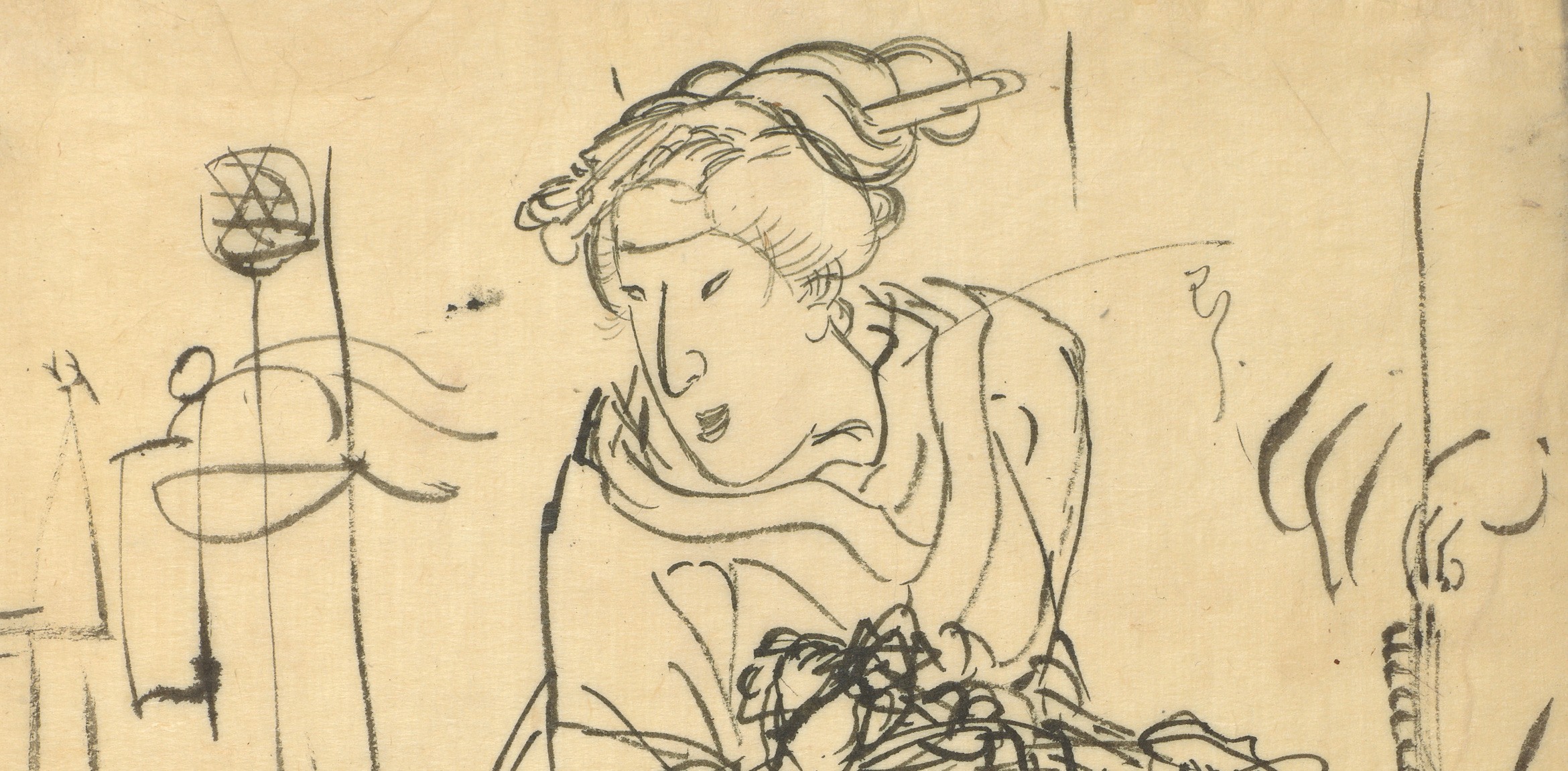 Utagawa Kuniyoshi's ink drawing 