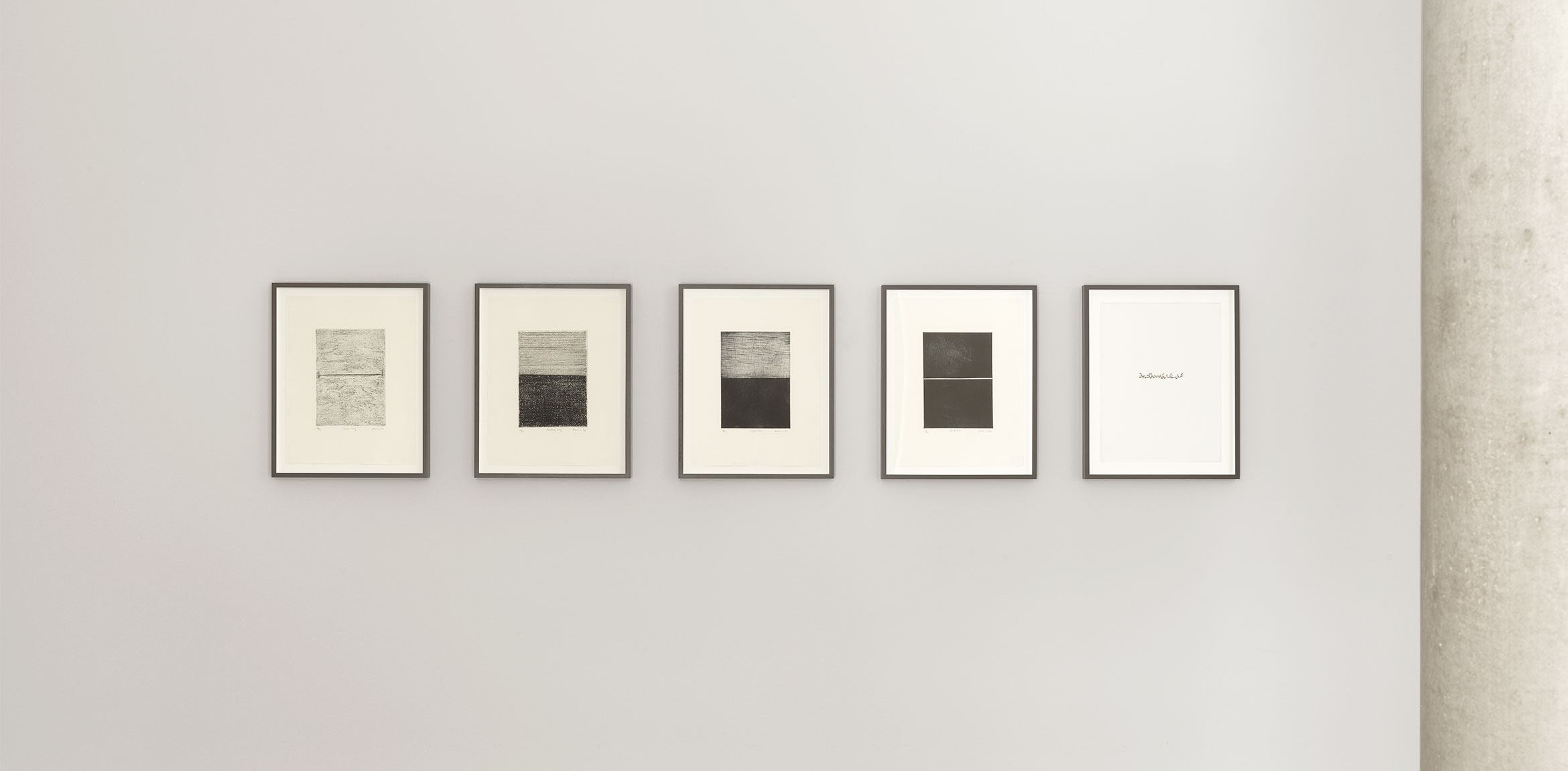 Zarina's framed five-part portfolio titled 