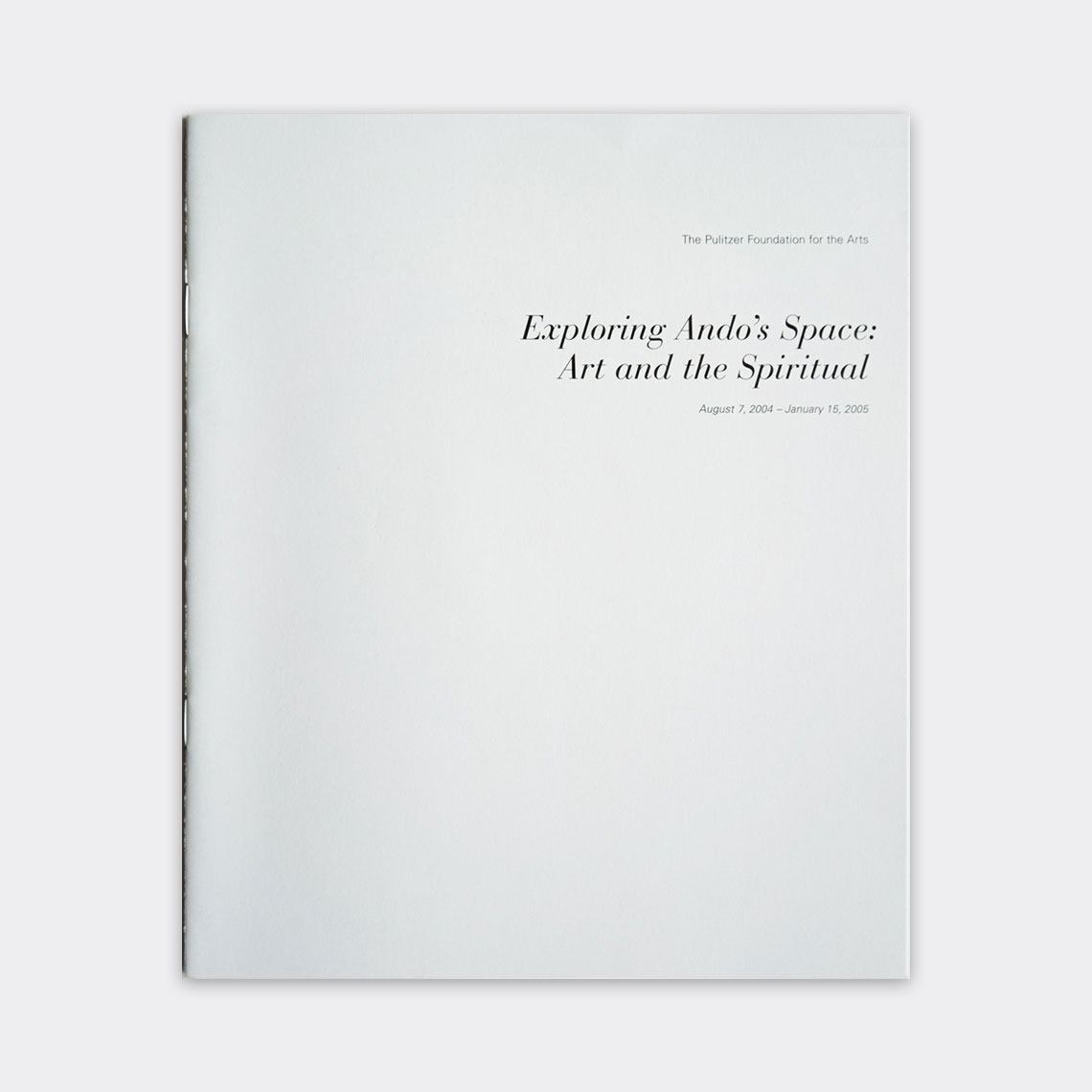 The exhibition catalogue cover for "Exploring Ando's Space: Art and the Spiritual."