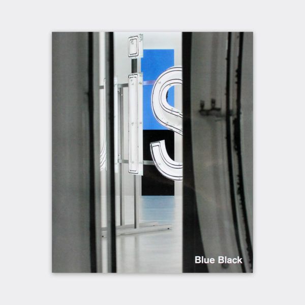 The exhibition book cover for "Blue Black."
