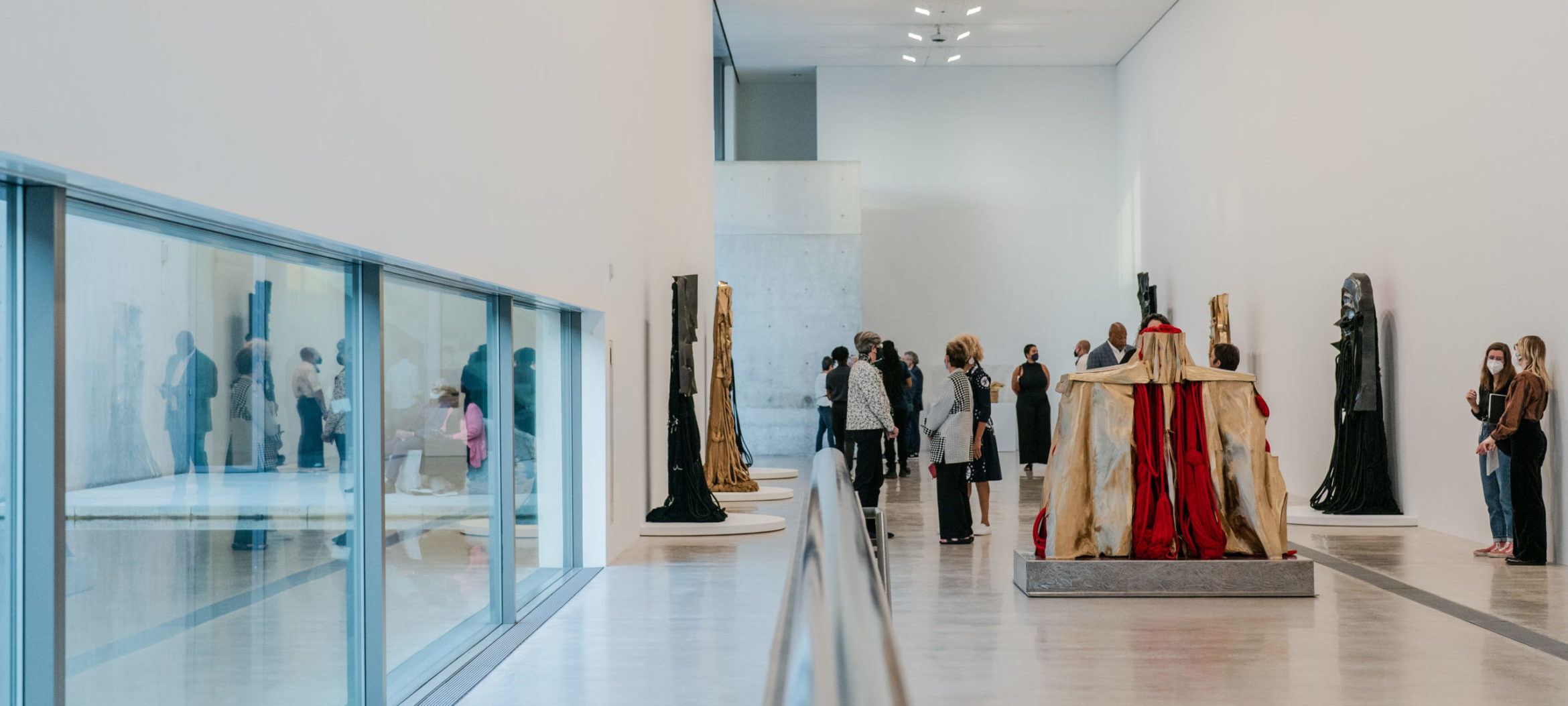 Opening reception of "Barbara Chase-Riboud" Monumentale: "The Bronzes" at the Pulitzer Arts Foundation, Photography by Virginia Harold.