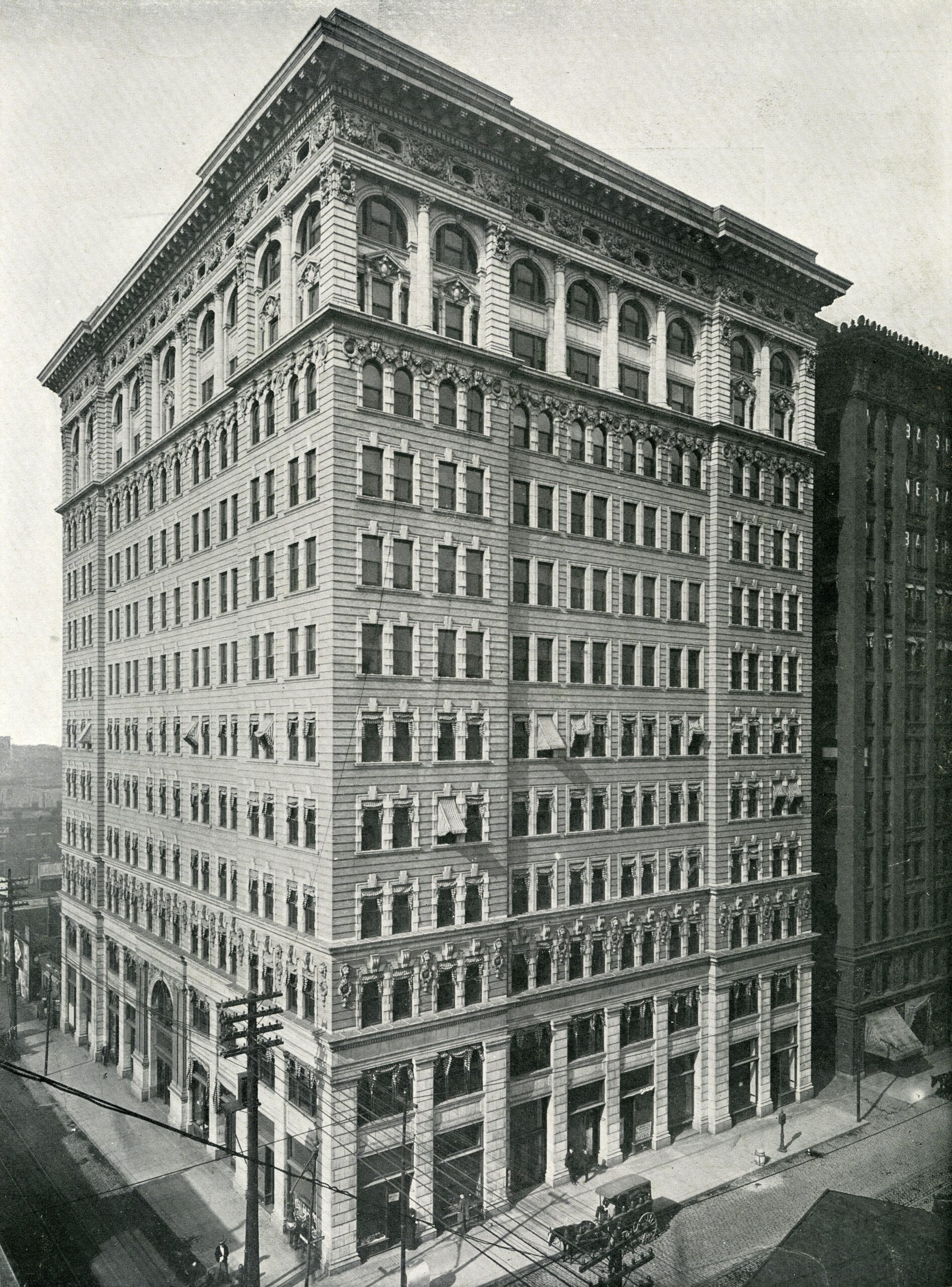 Archival image of the Buder Building from 1902 in St. Louis, Missouri.
