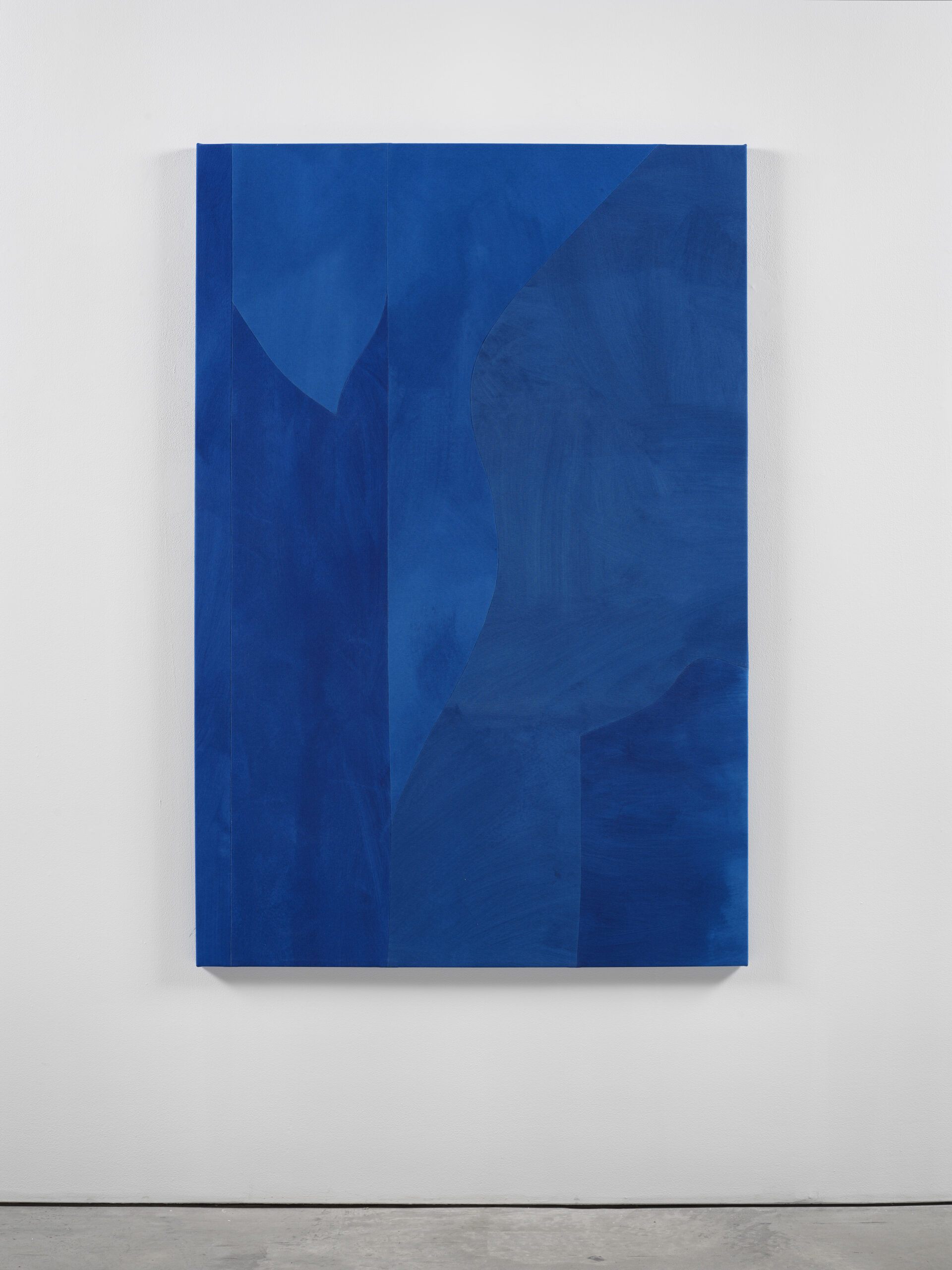 Sara Crowner's blue abstract painting.
