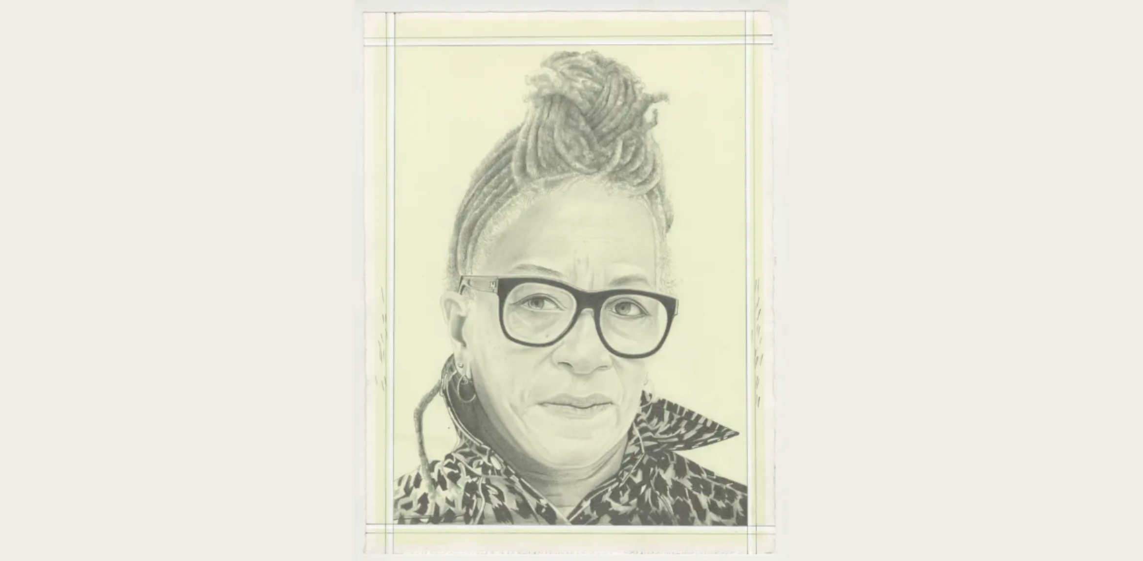 Portrait of Veronica Ryan, pencil on paper by Phong H. Bui.